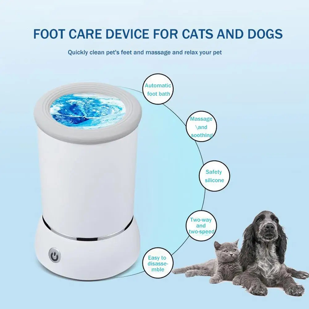 Automatic Electric Pet Paw Cleaner – Portable Dog & Cat Foot Wash Cup, Quick & Quiet Cleaning for Pets